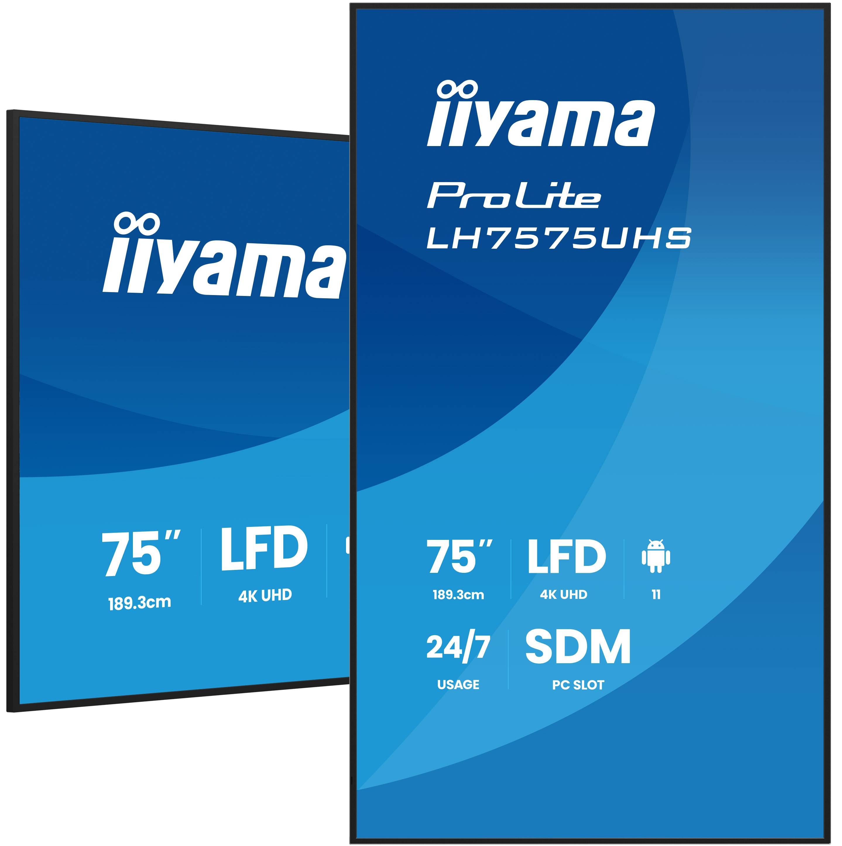 iiyama LED ProLiteLH7575UHS-B2AG 189.3 cm (74.5")